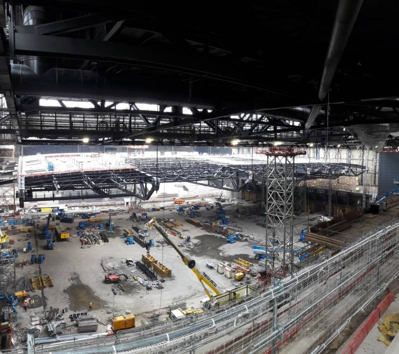 création de plan pour la structure acier dans la U Arena de Paris