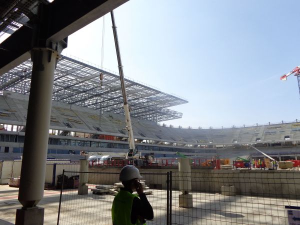 construction d'une structure acier pour un stade de sport Bordeaux