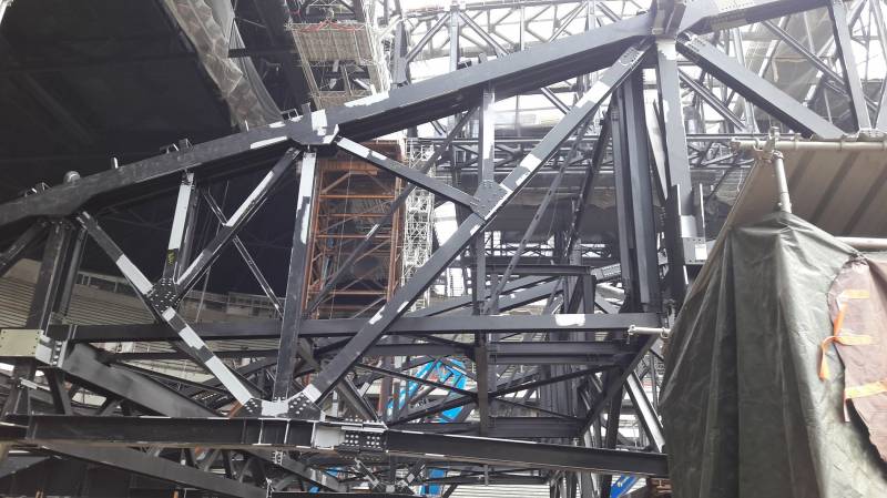 Etude d'exécution de la partie centrale de la toiture métallique de la U Arena de Paris